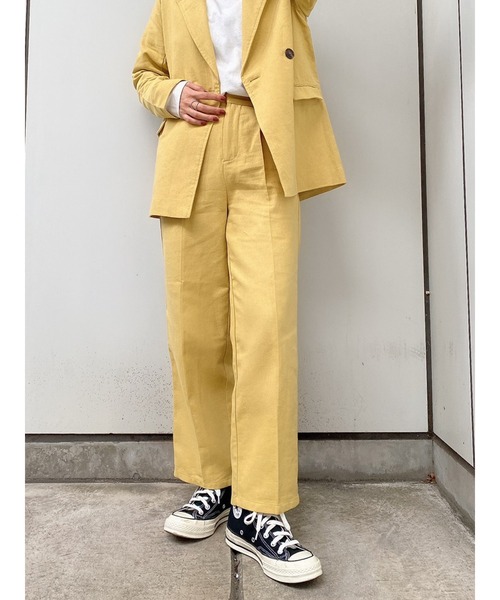 LiSeek（リシーク）の「【LiSeeK】リネンライクテーパードPT（その他パンツ・レディース・イエロー/アイボリー/ブラウン/ベージュ・FREE）」の21枚目の写真