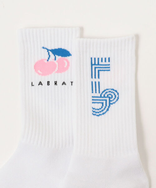 LABRAT（ラブラット）の「不純喫茶DOPE × LABRAT / ソックス（ソックス/靴下・メンズ・ホワイト・ONE SIZE）」の2枚目の写真