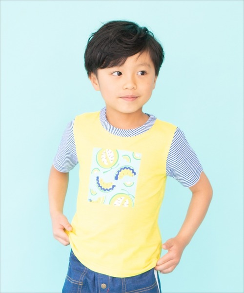 RAGMART(ラグマート)の「プリントTシャツ フルーツ柄(Tシャツ/カットソー・キッズ・グリーン/イエロー/オフホワイト・110cm/120cm/100cm/130cm)」の3枚目の写真