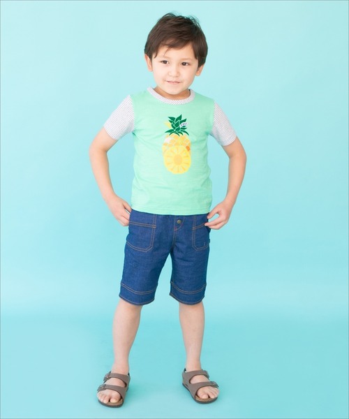 RAGMART(ラグマート)の「プリントTシャツ フルーツ柄(Tシャツ/カットソー・キッズ・グリーン/イエロー/オフホワイト・110cm/120cm/100cm/130cm)」の10枚目の写真