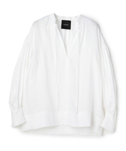 N.O.R.C(ノーク)の「リネンカフタンブラウス(シャツ/ブラウス・レディース・ホワイト/ブラック・S/M)」の3枚目の写真