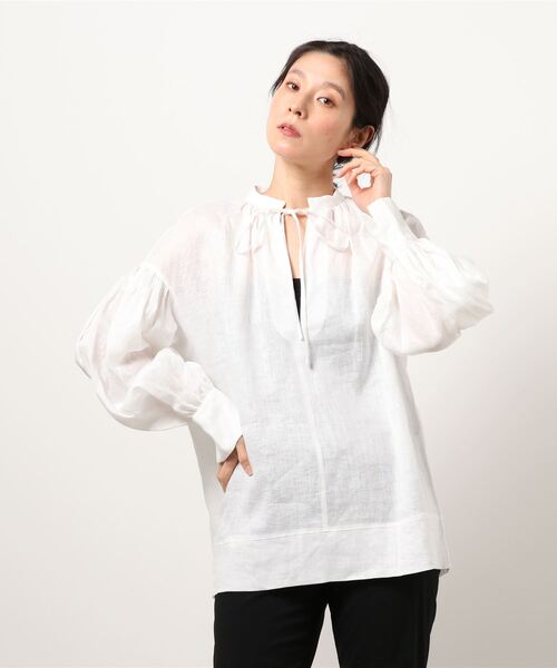 N.O.R.C(ノーク)の「リネンカフタンブラウス(シャツ/ブラウス・レディース・ホワイト/ブラック・S/M)」の16枚目の写真