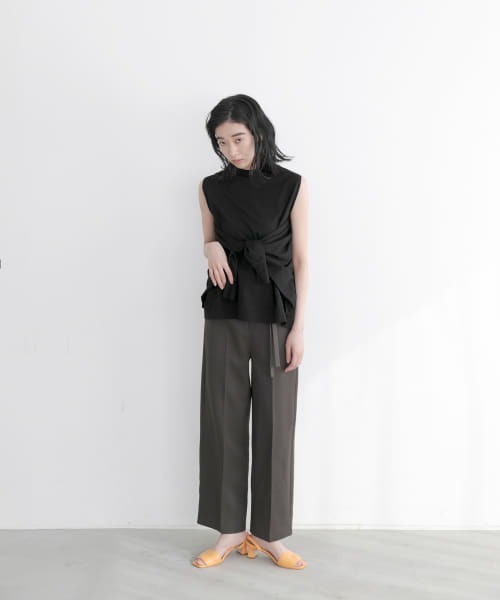 LAATO（ラート）の「DOLMAN SLIT LONG T-SHIRTS（Tシャツ/カットソー・レディース・ホワイト/ブラック・FREE）」の14枚目の写真