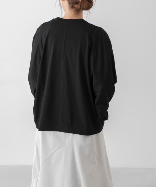 LAATO（ラート）の「DOLMAN SLIT LONG T-SHIRTS（Tシャツ/カットソー・レディース・ホワイト/ブラック・FREE）」の19枚目の写真