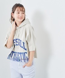 【CEPO×RUSSELL 】フリンジロゴ ショートスリーブフーディ
