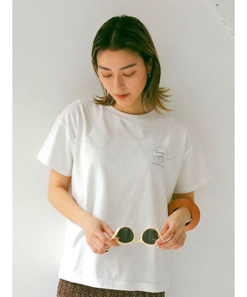 Ungrid(アングリッド)の「メッセージロゴデザインTee(Tシャツ/カットソー・レディース・ブラック/オフホワイト/サーモンピンク・FREE)」の9枚目の写真