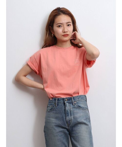 Ungrid(アングリッド)の「メッセージロゴデザインTee(Tシャツ/カットソー・レディース・ブラック/オフホワイト/サーモンピンク・FREE)」の8枚目の写真