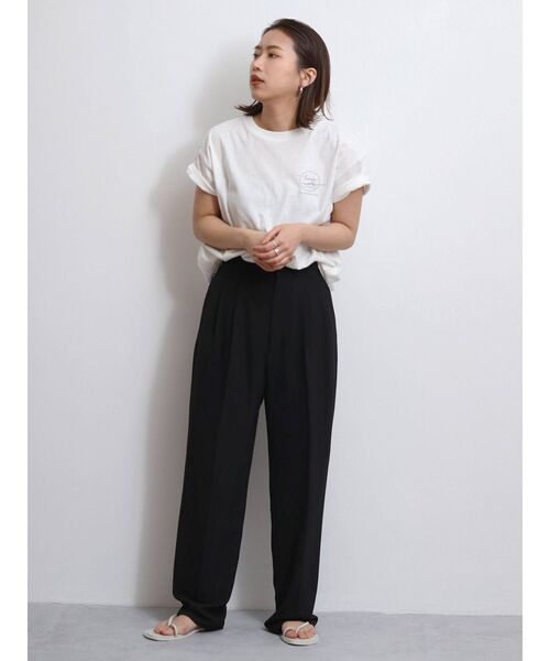 Ungrid(アングリッド)の「メッセージロゴデザインTee(Tシャツ/カットソー・レディース・ブラック/オフホワイト/サーモンピンク・FREE)」の19枚目の写真