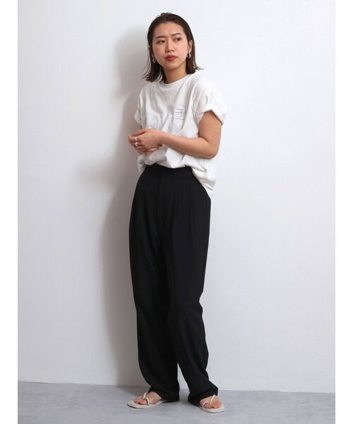 Ungrid(アングリッド)の「メッセージロゴデザインTee(Tシャツ/カットソー・レディース・ブラック/オフホワイト/サーモンピンク・FREE)」の14枚目の写真