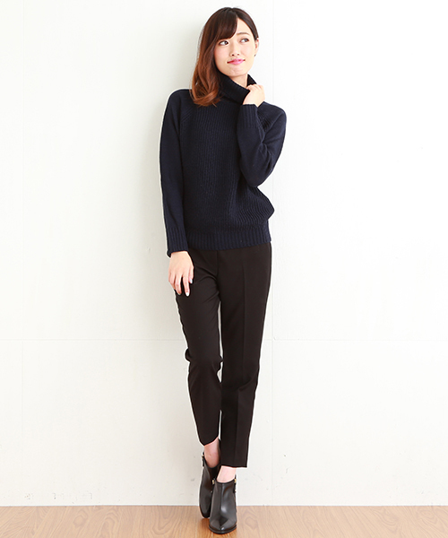 BEAMS LIGHTS Women's(ビームスライツ ウィメンズ)の「BEAMS LIGHTS / あぜ編みラグラン タートルネックプルオーバー(ニット/セーター・レディース・オフホワイト/グレー/ネイビー・FREE)」の11枚目の写真