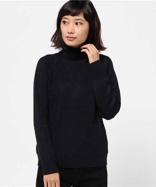 BEAMS LIGHTS Women's(ビームスライツ ウィメンズ)の「BEAMS LIGHTS / あぜ編みラグラン タートルネックプルオーバー(ニット/セーター・レディース・オフホワイト/グレー/ネイビー・FREE)」の12枚目の写真