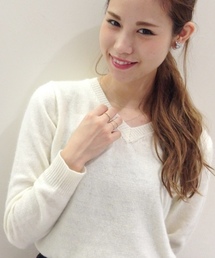 Chico | ナイロンアンゴラVニット(ニット/セーター)