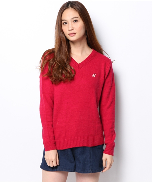 Chico(チコ)の「ナイロンアンゴラVニット(ニット/セーター・レディース・グレー/ホワイト/レッド/ミント/ネイビー・FREE)」の20枚目の写真