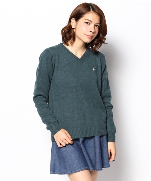 Chico(チコ)の「ナイロンアンゴラVニット(ニット/セーター・レディース・グレー/ホワイト/レッド/ミント/ネイビー・FREE)」の21枚目の写真