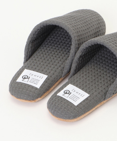 LBC（エルビーシー）の「【洗濯機で丸洗い】YORI ソフトワッフルスリッパ M（ルームシューズ/スリッパ・レディース・チャコールグレー/オフホワイト/グリーン/イエロー・M）」の8枚目の写真