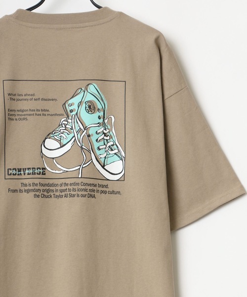 Converse コンバース シューズ バックプリント トップス シューズ バックプリント セール ビッグシルエット イラスト Tシャツ Tシャツ カットソー Converse コンバース のファッション All Star オールスター