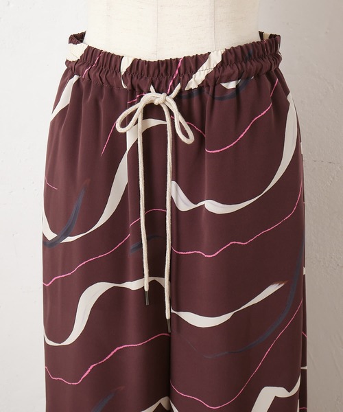 BEARDSLEY（ビアズリー）の「波柄ワイドパンツ（その他パンツ・レディース・ブルー/ブラウン・FREE）」の3枚目の写真