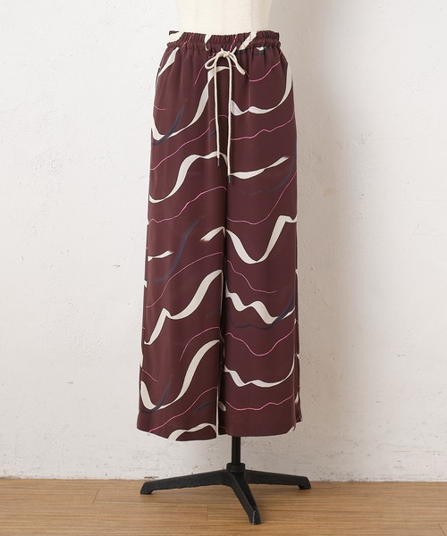BEARDSLEY（ビアズリー）の「波柄ワイドパンツ（その他パンツ・レディース・ブルー/ブラウン・FREE）」の9枚目の写真