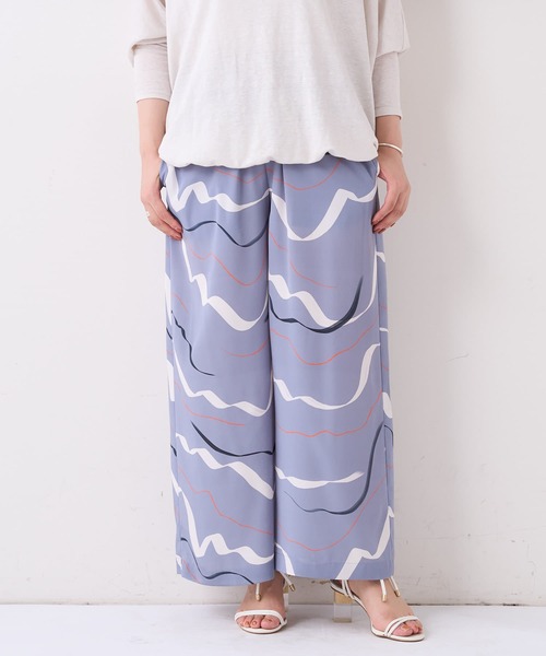 BEARDSLEY（ビアズリー）の「波柄ワイドパンツ（その他パンツ・レディース・ブルー/ブラウン・FREE）」の8枚目の写真