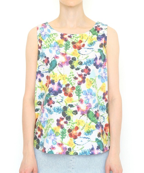 Design Tshirts Store graniph（デザイン　ティーシャツ　ストア　グラニフ）の「ハンマードプランツ | 総柄タンクトップ(オフホワイト)（タンクトップ・レディース・オフホワイト・FREE）」の10枚目の写真