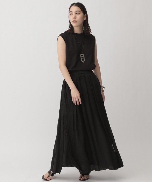 Chaos(カオス)の「Chaos(カオス)/ソルチェノースリーブTシャツ(Tシャツ/カットソー・レディース・ホワイト/ブラック/ブラウン/ライトベージュ/ピンク系その他3/ピンクベージュ・FREE)」の10枚目の写真