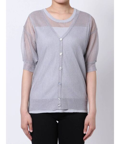 LAGUNAMOON（ラグナムーン）の「シアーリブニットアンサンブル（ニット/セーター・レディース・ベージュ/ブラック/ライトグレー・FREE）」の15枚目の写真