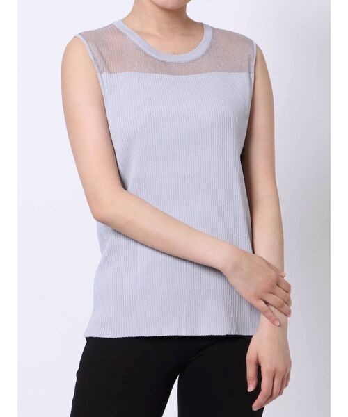 LAGUNAMOON（ラグナムーン）の「シアーリブニットアンサンブル（ニット/セーター・レディース・ベージュ/ブラック/ライトグレー・FREE）」の11枚目の写真