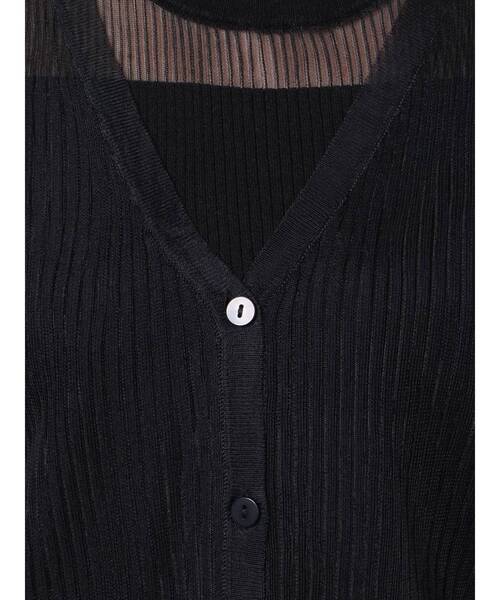 LAGUNAMOON（ラグナムーン）の「シアーリブニットアンサンブル（ニット/セーター・レディース・ベージュ/ブラック/ライトグレー・FREE）」の5枚目の写真