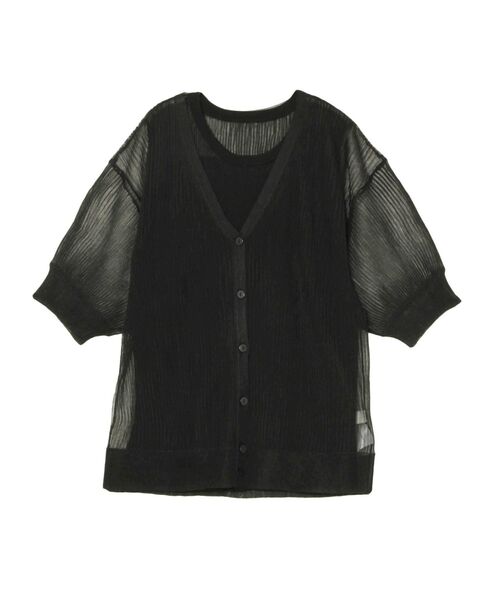 LAGUNAMOON（ラグナムーン）の「シアーリブニットアンサンブル（ニット/セーター・レディース・ベージュ/ブラック/ライトグレー・FREE）」の18枚目の写真