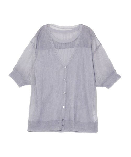 LAGUNAMOON（ラグナムーン）の「シアーリブニットアンサンブル（ニット/セーター・レディース・ベージュ/ブラック/ライトグレー・FREE）」の10枚目の写真