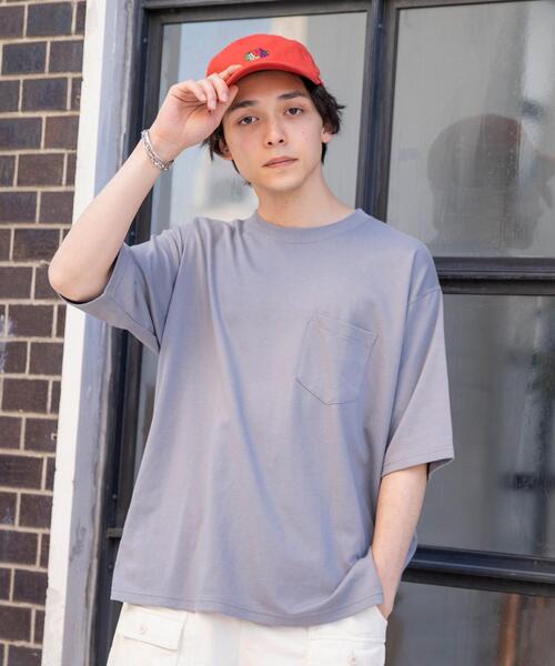 coen（コーエン）の「ポンチリラックスハーフスリーブTシャツ（Tシャツ/カットソー・メンズ・ライム/ブラック/ホワイト/グレー・MEDIUM/X-LARGE/SMALL/LARGE）」の3枚目の写真