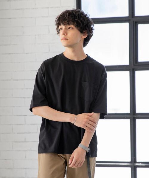 coen（コーエン）の「ポンチリラックスハーフスリーブTシャツ（Tシャツ/カットソー・メンズ・ライム/ブラック/ホワイト/グレー・MEDIUM/X-LARGE/SMALL/LARGE）」の6枚目の写真