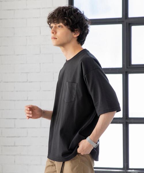 coen（コーエン）の「ポンチリラックスハーフスリーブTシャツ（Tシャツ/カットソー・メンズ・ライム/ブラック/ホワイト/グレー・MEDIUM/X-LARGE/SMALL/LARGE）」の12枚目の写真