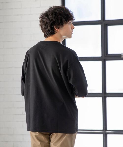 coen（コーエン）の「ポンチリラックスハーフスリーブTシャツ（Tシャツ/カットソー・メンズ・ライム/ブラック/ホワイト/グレー・MEDIUM/X-LARGE/SMALL/LARGE）」の8枚目の写真