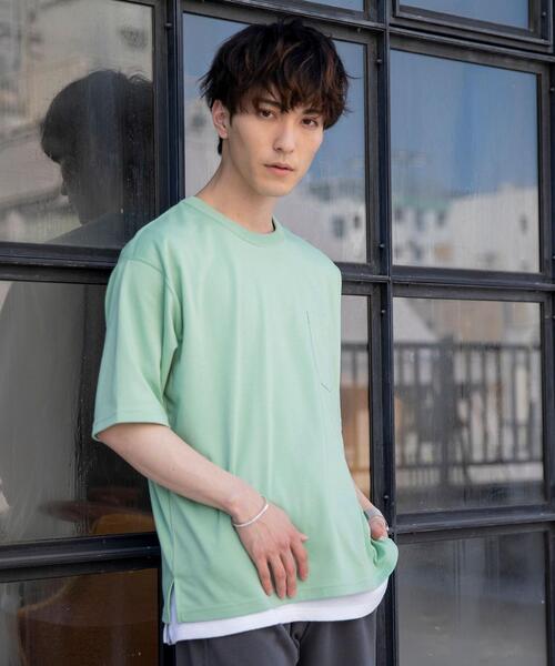 coen（コーエン）の「ポンチリラックスハーフスリーブTシャツ（Tシャツ/カットソー・メンズ・ライム/ブラック/ホワイト/グレー・MEDIUM/X-LARGE/SMALL/LARGE）」の19枚目の写真