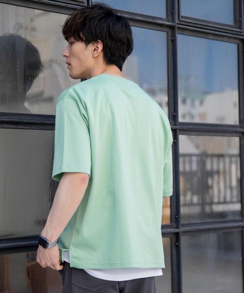 coen（コーエン）の「ポンチリラックスハーフスリーブTシャツ（Tシャツ/カットソー・メンズ・ライム/ブラック/ホワイト/グレー・MEDIUM/X-LARGE/SMALL/LARGE）」の20枚目の写真