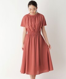 pink adobe | ◆【EC限定】【M-3L】楊柳シャーリングフレアワンピース(ワンピース)