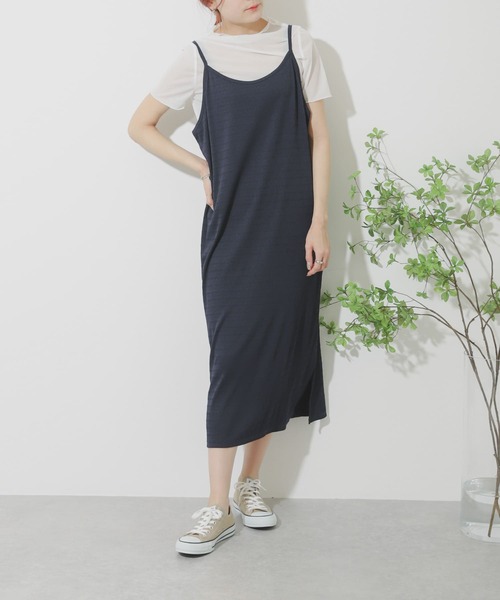 SENSE OF PLACE by URBAN RESEARCH（センスオブプレイスバイアーバンリサーチ）の「シアートップキャミワンピースアンサンブル（ワンピース・レディース・ライトベージュ/イエロー/ネイビー・ONE）」の2枚目の写真