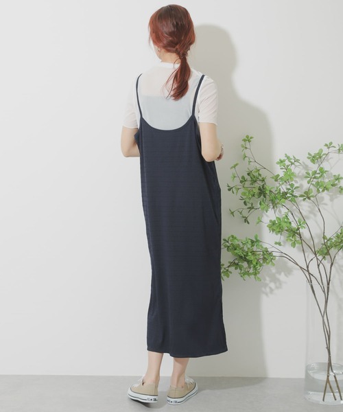 SENSE OF PLACE by URBAN RESEARCH（センスオブプレイスバイアーバンリサーチ）の「シアートップキャミワンピースアンサンブル（ワンピース・レディース・ライトベージュ/イエロー/ネイビー・ONE）」の4枚目の写真