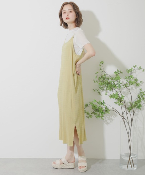 SENSE OF PLACE by URBAN RESEARCH（センスオブプレイスバイアーバンリサーチ）の「シアートップキャミワンピースアンサンブル（ワンピース・レディース・ライトベージュ/イエロー/ネイビー・ONE）」の14枚目の写真