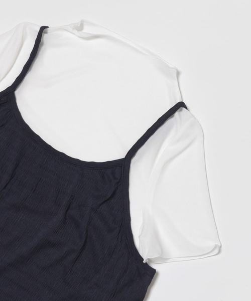 SENSE OF PLACE by URBAN RESEARCH（センスオブプレイスバイアーバンリサーチ）の「シアートップキャミワンピースアンサンブル（ワンピース・レディース・ライトベージュ/イエロー/ネイビー・ONE）」の9枚目の写真