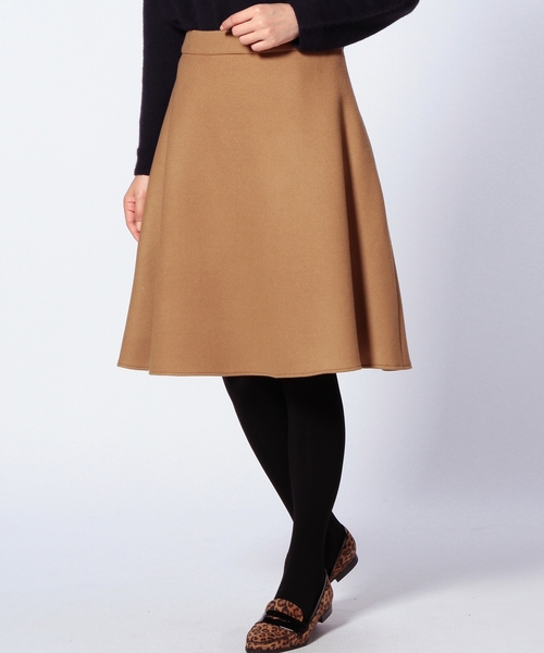 UNITED ARROWS(ユナイテッドアローズ)の「<dahl’ia(ダリア)> WL NYL フレアスカート ◆(スカート・レディース・ベージュ/オレンジ・SMALL/X-SMALL)」の1枚目の写真