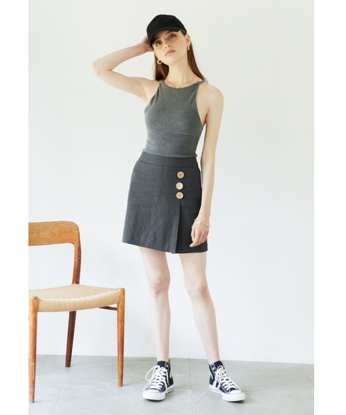 ALEXIA STAM(アリシアスタン)の「【SWELL 01号掲載】 Wrap Slit Shorts/ラップスリットショーツ(その他パンツ・レディース・ホワイト/チャコールグレー/ベージュ・S/M)」の10枚目の写真