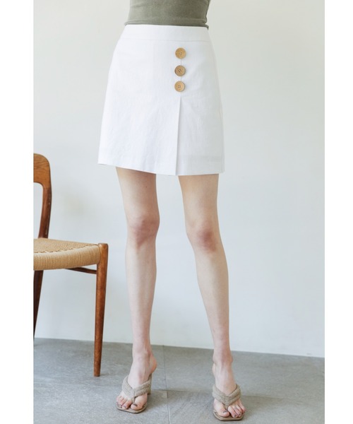 ALEXIA STAM(アリシアスタン)の「【SWELL 01号掲載】 Wrap Slit Shorts/ラップスリットショーツ(その他パンツ・レディース・ホワイト/チャコールグレー/ベージュ・S/M)」の7枚目の写真