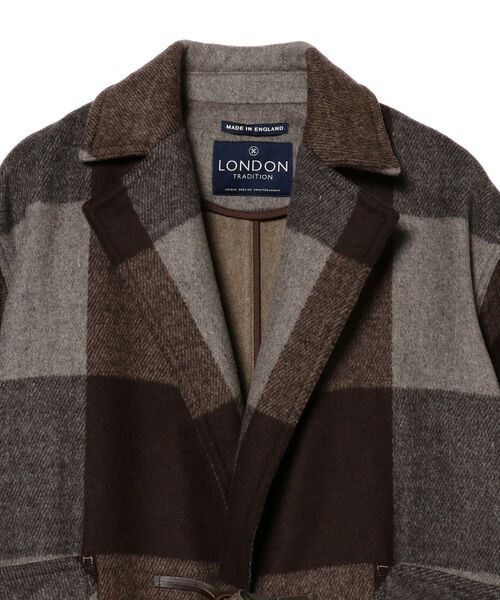 LONDON TRADITION（ロンドントラディション）の「LONDON TRADITION × International Gallery BEAMS / 別注 ダブルフェイス チェック オーバーコート（その他アウター・メンズ・レッド/ブラウン系その他3・34/36）」の3枚目の写真