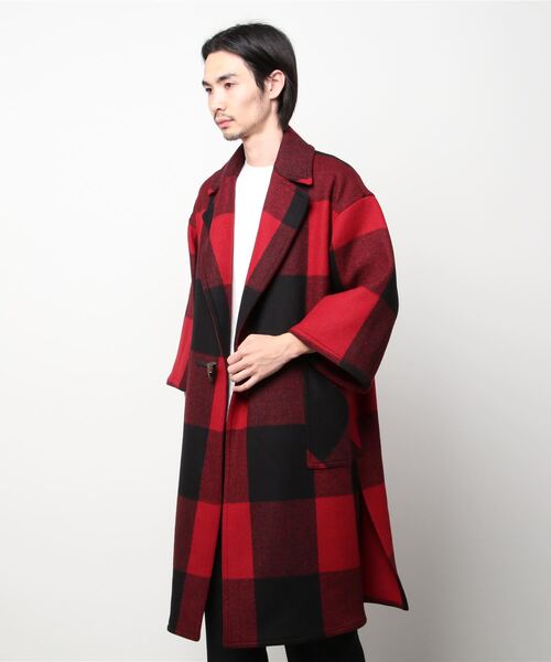 LONDON TRADITION（ロンドントラディション）の「LONDON TRADITION × International Gallery BEAMS / 別注 ダブルフェイス チェック オーバーコート（その他アウター・メンズ・レッド/ブラウン系その他3・34/36）」の11枚目の写真