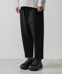 ATTACHMENT | COMPRESSED PONTE JERSEY TWO PLEATS TAPERED FIT EASY PANTS(スラックス)