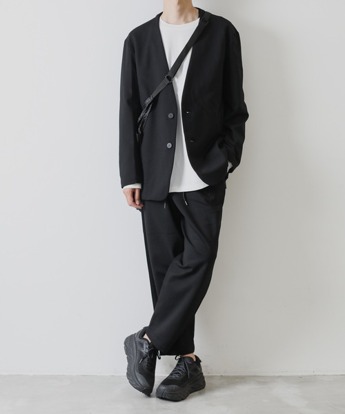 ATTACHMENT（アタッチメント）の「COMPRESSED PONTE JERSEY TWO PLEATS TAPERED FIT EASY PANTS（スラックス・メンズ・ブラック/グレー系その他・1/2/3）」の18枚目の写真