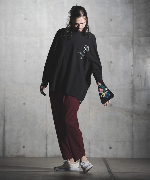 GLIMCLAP(グリムクラップ)の「mlt3499-Printed design long sleeves T-shirt Tシャツ(Tシャツ/カットソー・メンズ・ホワイト/ブラック・S/L/M)」の18枚目の写真
