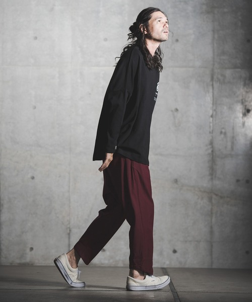 GLIMCLAP(グリムクラップ)の「mlt3499-Printed design long sleeves T-shirt Tシャツ(Tシャツ/カットソー・メンズ・ホワイト/ブラック・S/L/M)」の19枚目の写真